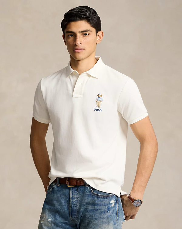 RALPH LAUREN - CUSTOM FIT POLO BEAR POLO SHIRT | WHITE